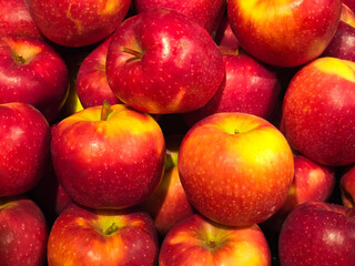 fruit top view concept, freshy apple fruits on top view