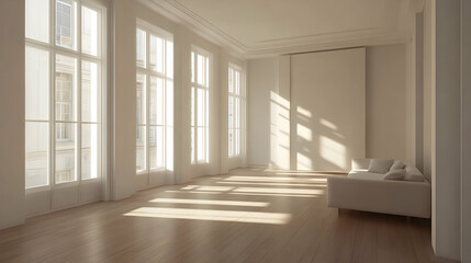 Fototapeta premium empty minimal living room
