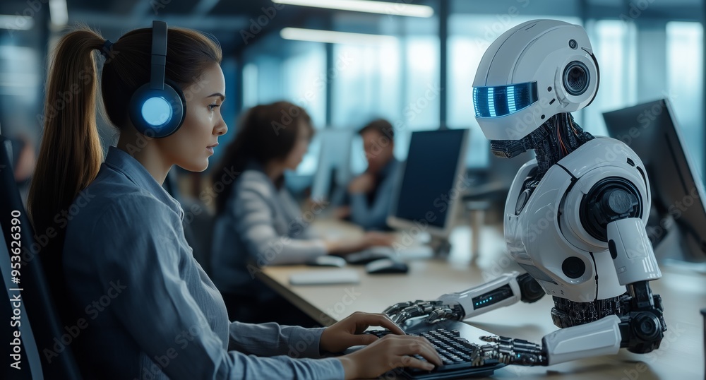 Poster collaboration between humans and advanced robots in workspaces enhances communication, creativity, a