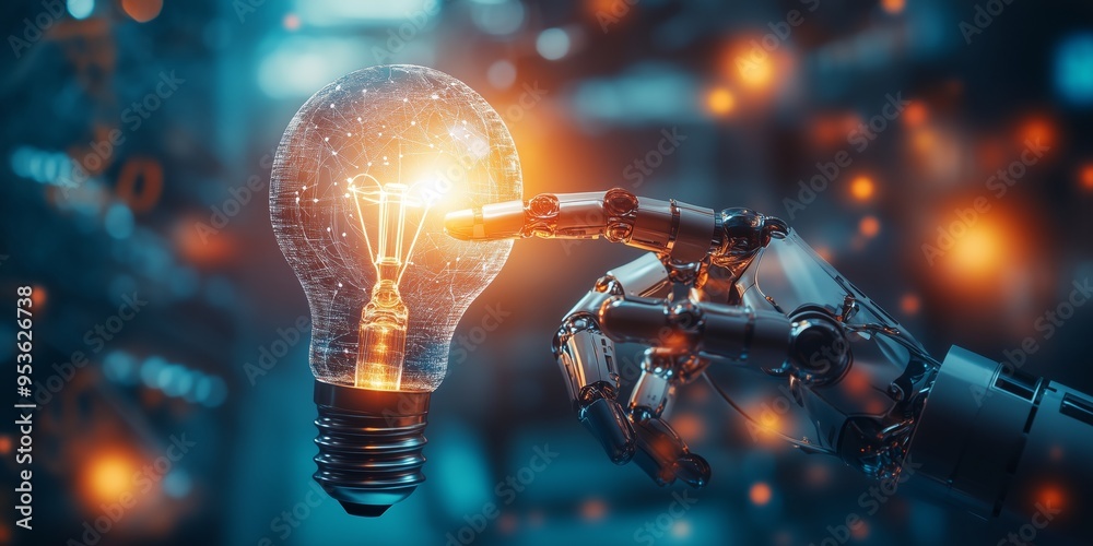 Aufkleber Exploring the Intersection of Robotics and Innovation Ushering in a New Era of Business Growth and Development, Highlighting the Role of Technology in Advancing Efficiency and Sustainability
