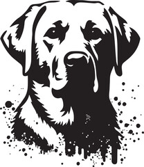 Labrador Retriever Stencil Stylized Vector
