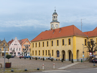 Fototapeta premium 2024-03-20; historical part of the city Trzebiatow Poland