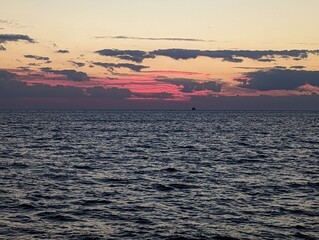 Obraz premium Sunrise on Lake Michigan