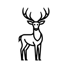 Fototapeta premium deer silhouette vector