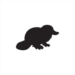Platypus vector silhouette illustration