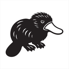 Platypus vector silhouette illustration