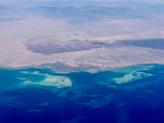 aerial view of the sea