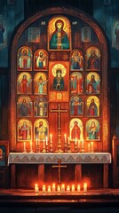 Obraz premium Icons Orthodox Church Eastern Orthodox Christianity Religion Spiritual Symbol
