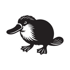 Platypus vector silhouette illustration