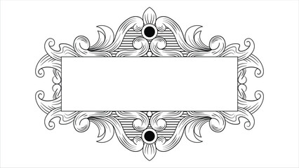 Engraving tag in white background. Engraving line art