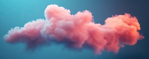 Floating cloud letters, fluffy and soft, with gentle shading and transparency, 3D typography
