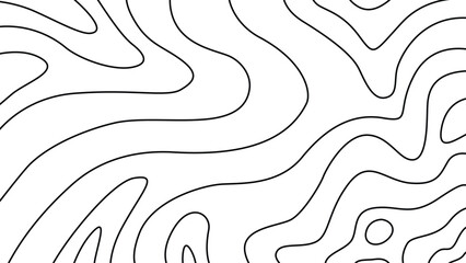 Black and white contour line art wave