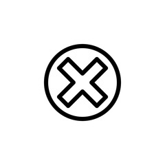 Cross icon. Close icon. Wrong icon.