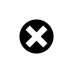 Cross icon. Close icon. Wrong icon.