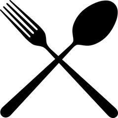 fork and spoon on plate	