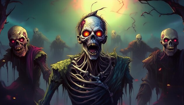 scary halloween zombie