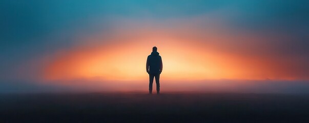 People standing in a barren field at sunset, symbolizing resilience and survival, resilience, sunset, nature, endurance