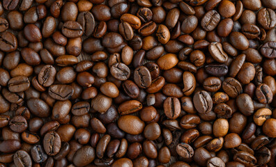 coffee beans on wooden table