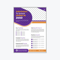 School admission flyer and poster design