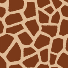 Giraffe skin texture seamless pattern. 