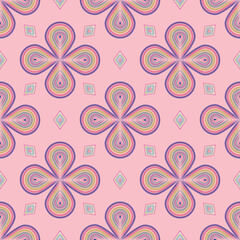 Colorful flowers collection seamless pattern design 