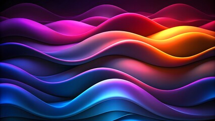 A colorful abstract image featuring undulating waves of vibrant hues, creating a harmonious and dynamic visual rhythm in shades. abstract modern colorful background
