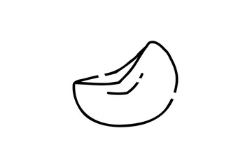 カットしたリンゴの線画