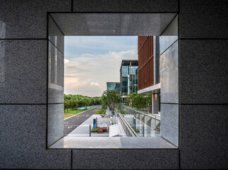 Framed Perspective of Contemporary Architecture and Urban Landscape