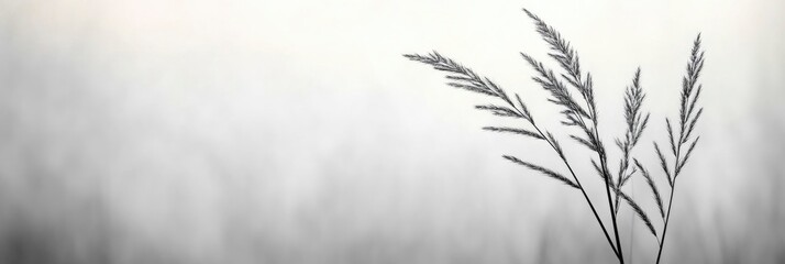 Obraz premium grass flower with foggy background