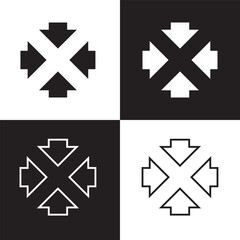 Move icon. isolated on white background. Vector Illustration. EPS 10