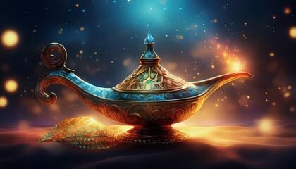 magic lamp with lights