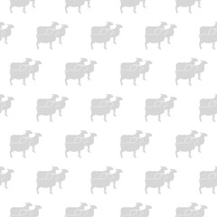 Sheep icon Seamless pattern on white background