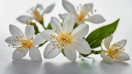 Obraz premium Jasmine flowers on white background