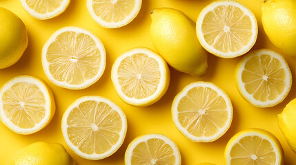 Fototapeta premium lemon slices background
