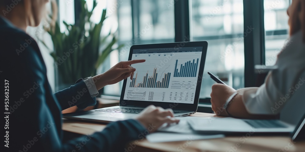 Poster Collaborative Business Analysis in modern offices requires strong teamwork to boost productivity through effective communication and various analytics tools with advanced technology