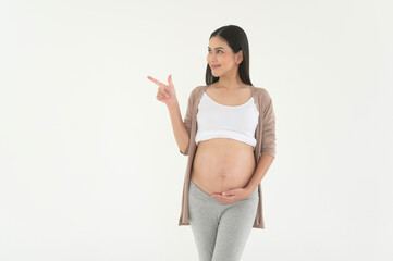 Portrait of Beautiful pregnant woman maternity concept