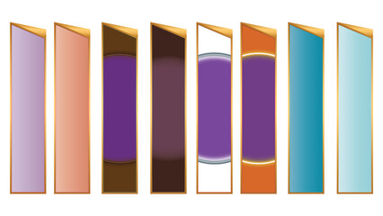 Obraz premium Arabesque style Islamic Banner Set Text Box Title Frame With Floral Corner.