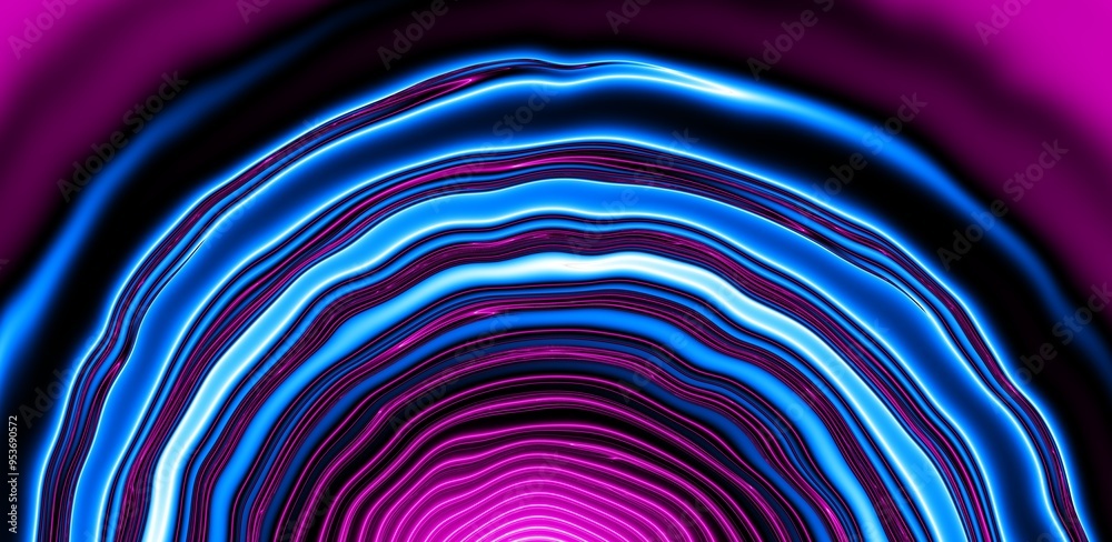 Poster abstract blue and purple dynamic background. futuristic vivd neon swirl lines. light effect.