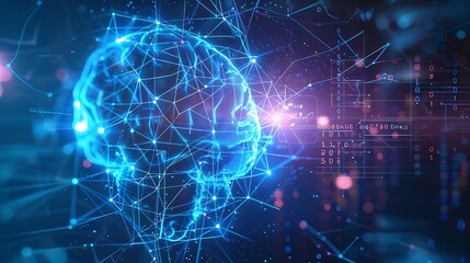 Abstract Digital Brain Network - Artificial Intelligence