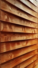 Detail of a wooden wall with a linear relief and texture