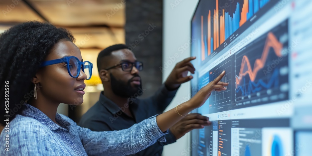Poster Effective Business Analytics Collaboration in a modern office is vital for analyzing data, setting strategies, and enhancing outcomes through teamwork, communication, and innovation