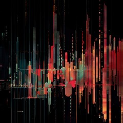Obraz premium Abstract Cityscape with Vibrant Colors