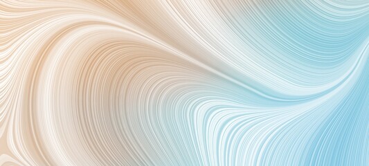 Abstract inconspicuous header with elegant abstract waves illustration with beige gray, teal blue and light slate gray