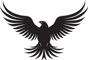 Fototapeta premium Soaring Eagle: A Powerful Vintage-Style Vector Illustration