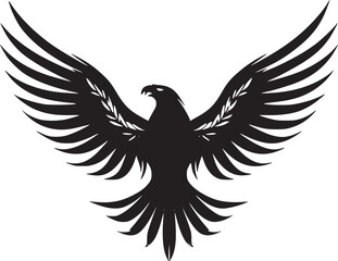 Obraz premium Soaring Eagle: A Powerful Vintage-Style Vector Illustration