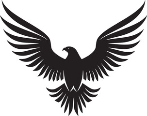 Obraz premium Soaring Eagle: A Powerful Vintage-Style Vector Illustration