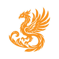 awesome phoenix  logo illustration