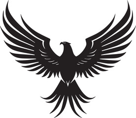 Obraz premium Soaring Eagle: A Powerful Vintage-Style Vector Illustration