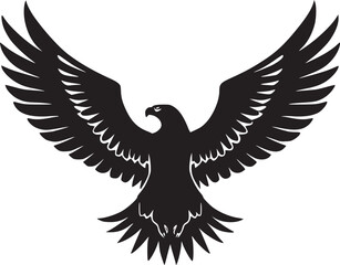 Obraz premium Soaring Eagle: A Powerful Vintage-Style Vector Illustration