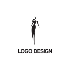 simple black woman for logo design